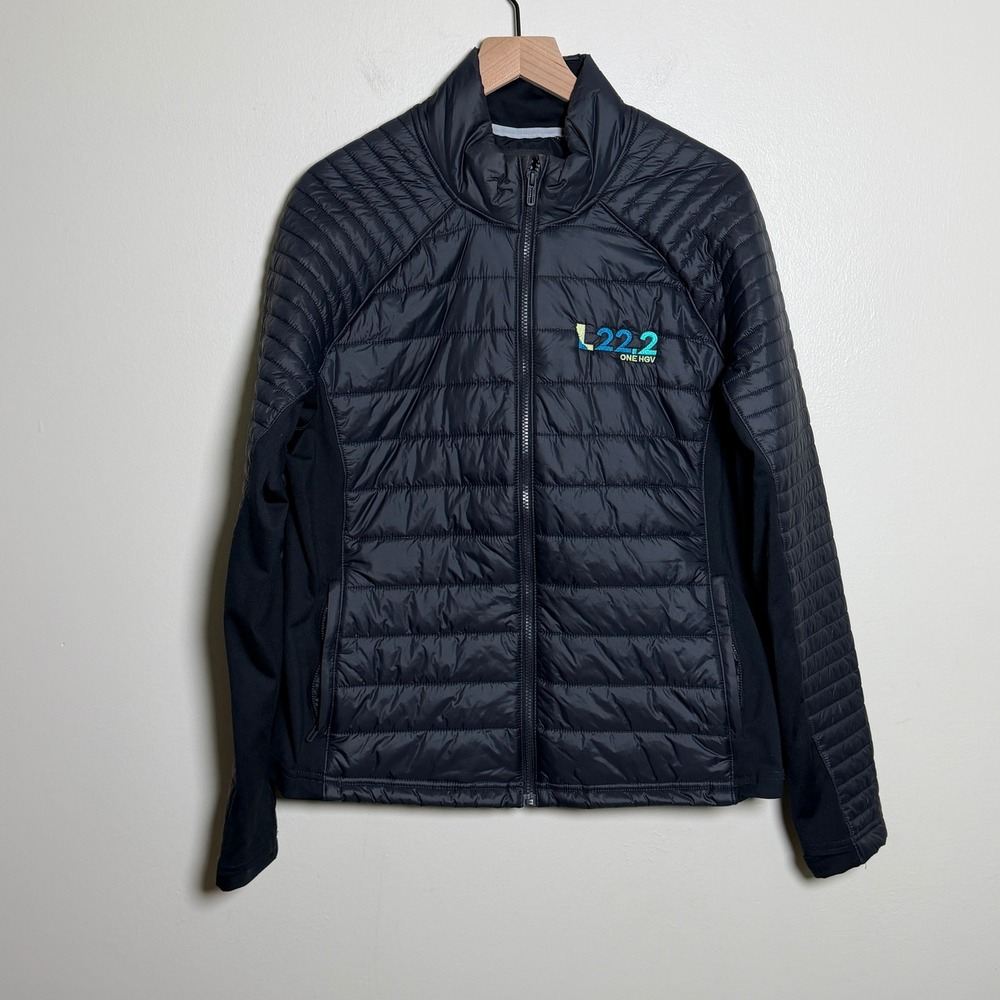 Under Armour Mens Jacket 2XL Black Quilted Puffer Mock Neck Full Zip Corpgore